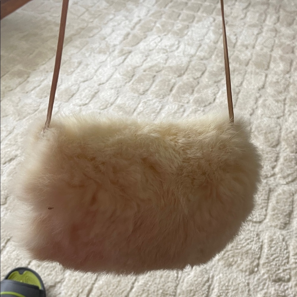 Elegant Cream Fur hand warmer for youth or a woman that has petite hands